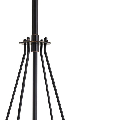 Arteriors Home Heloise Pendant, 1-Light, Bronze, White Linen Shade, 18.5"W (49749 3MLPG)