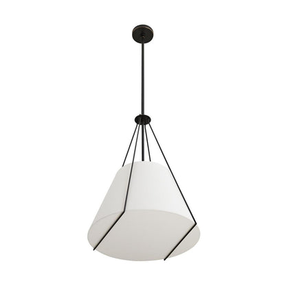 Arteriors Home Heloise Pendant, 1-Light, Bronze, White Linen Shade, 18.5"W (49749 3MLPG)