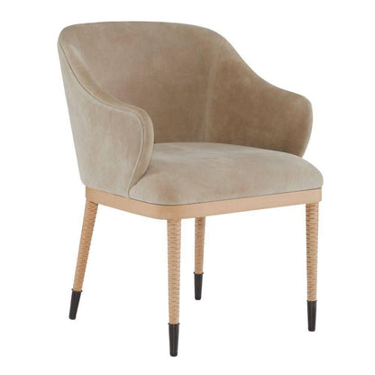 Arteriors Home Hershel Dining Chair Taupe, Blonde, Blackened Bronze