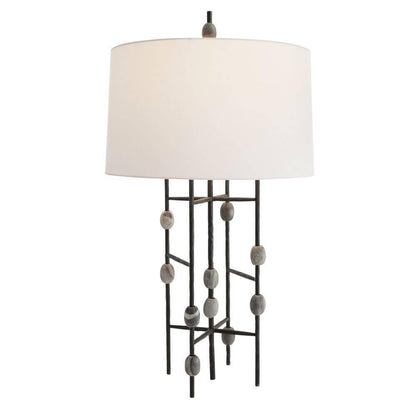 Arteriors Home Howes Table Lamp Natural Iron, Galaxy, Off-White