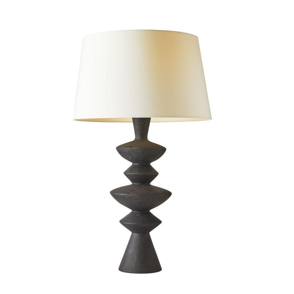Arteriors Home Jillian Table Lamp Charcoal Lava Stone