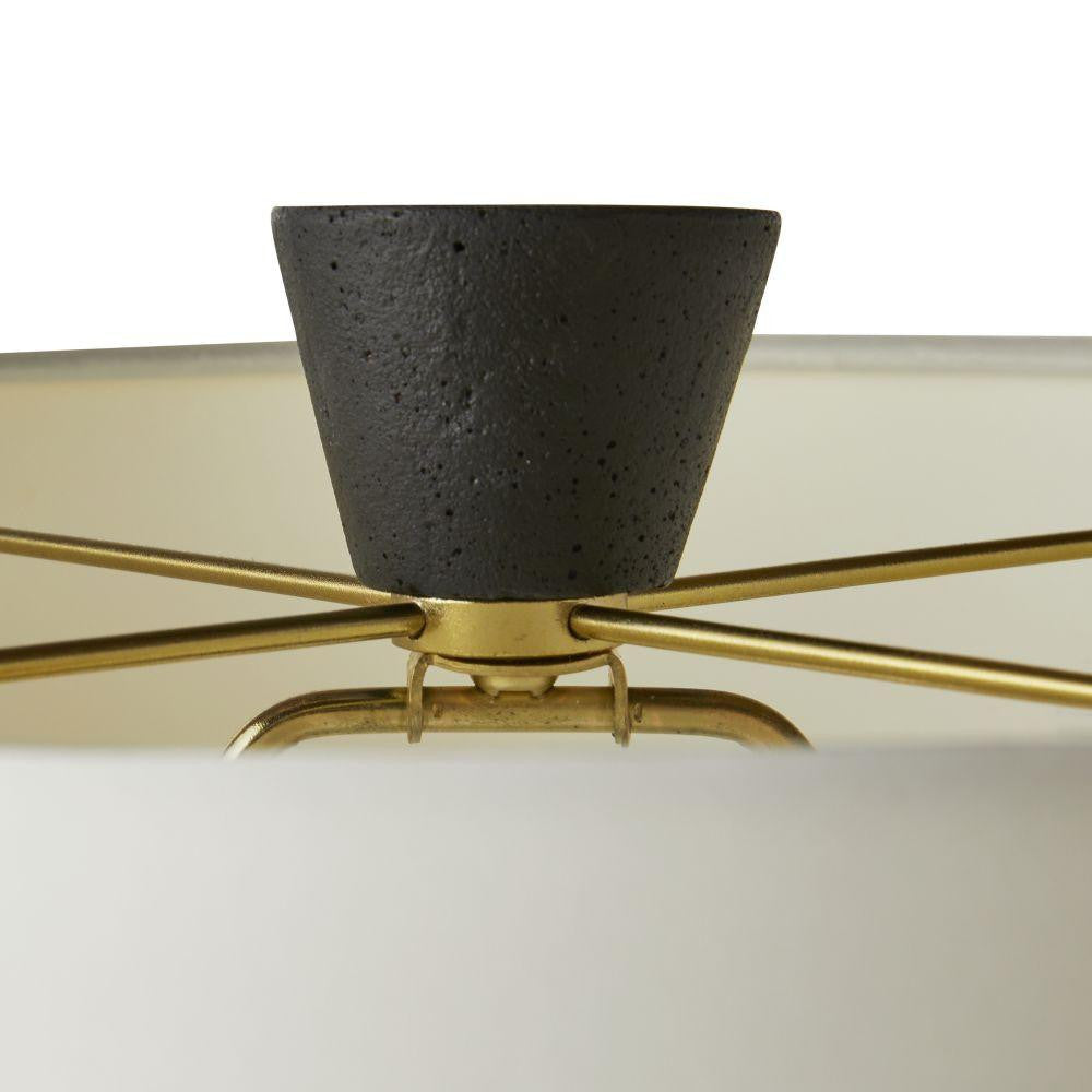 Arteriors Home Jillian Table Lamp Charcoal Lava Stone detail