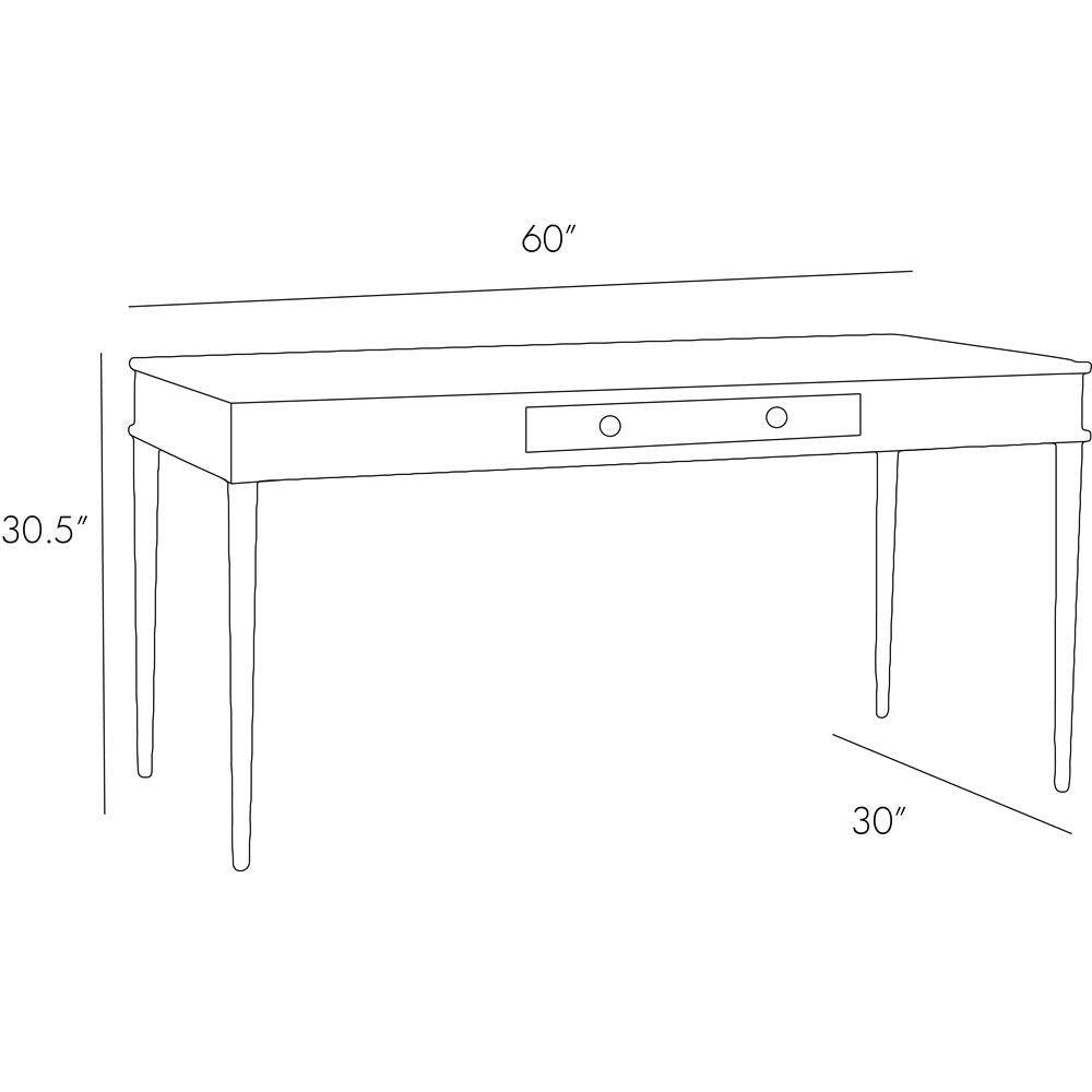 Arteriors Home Jobe Desk, Ebony, Oak, Rectangle, 60"W (5518 3FHEC)