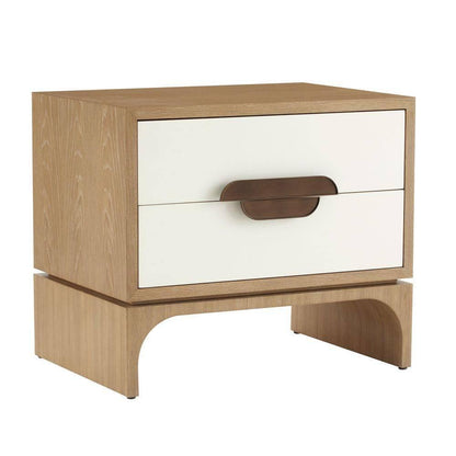 Arteriors Home Kianna Side Table White, Oyster, Heritage Brass