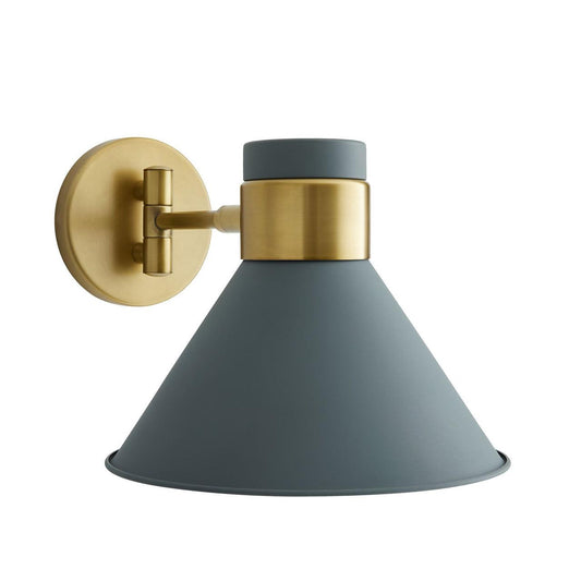 Arteriors Home Lane Wall Sconce, 1-Light, Cadet Blue, Adjustable 8" - 9.5"H (49201 3MQMJ)