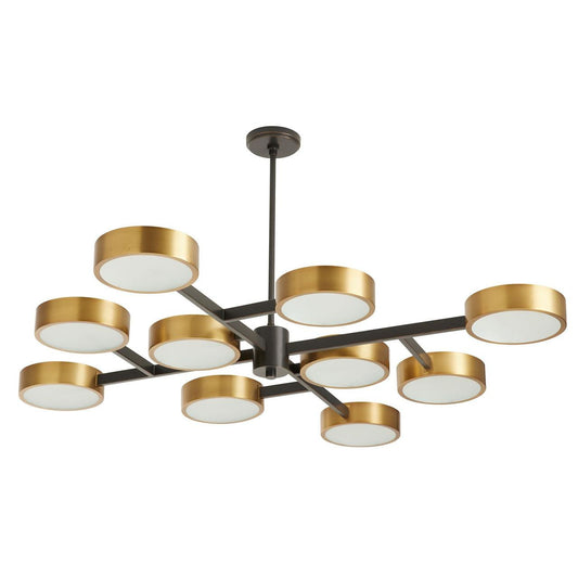 Arteriors Home Linus Starburst Chandelier, 10-Light, Antique Bronze, Steel, 55"W (89108 3MTJK)