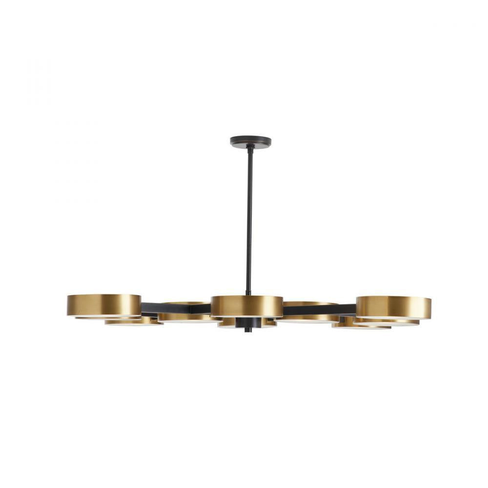 Arteriors Home Linus Starburst Chandelier, 10-Light, Antique Bronze, Steel, 55"W (89108 3MTJK)