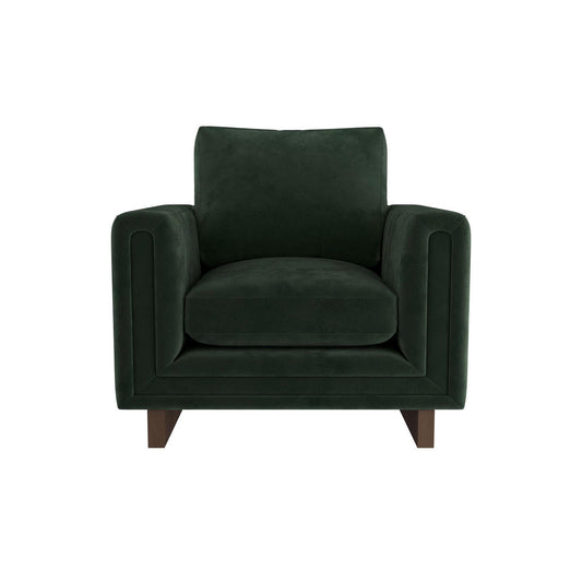 Arteriors Home Lovell Chair Forest Velvet Dark Walnut