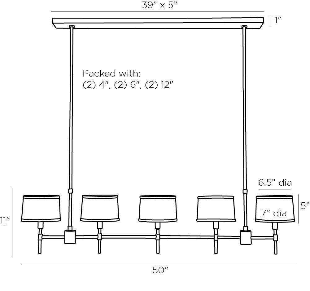 Arteriors Home Luciano Linear Chandelier