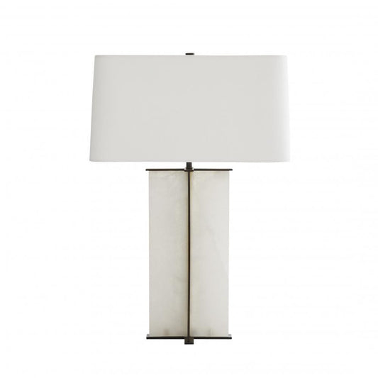 Arteriors Home Lyon Table Lamp Bronze, White Alabaster