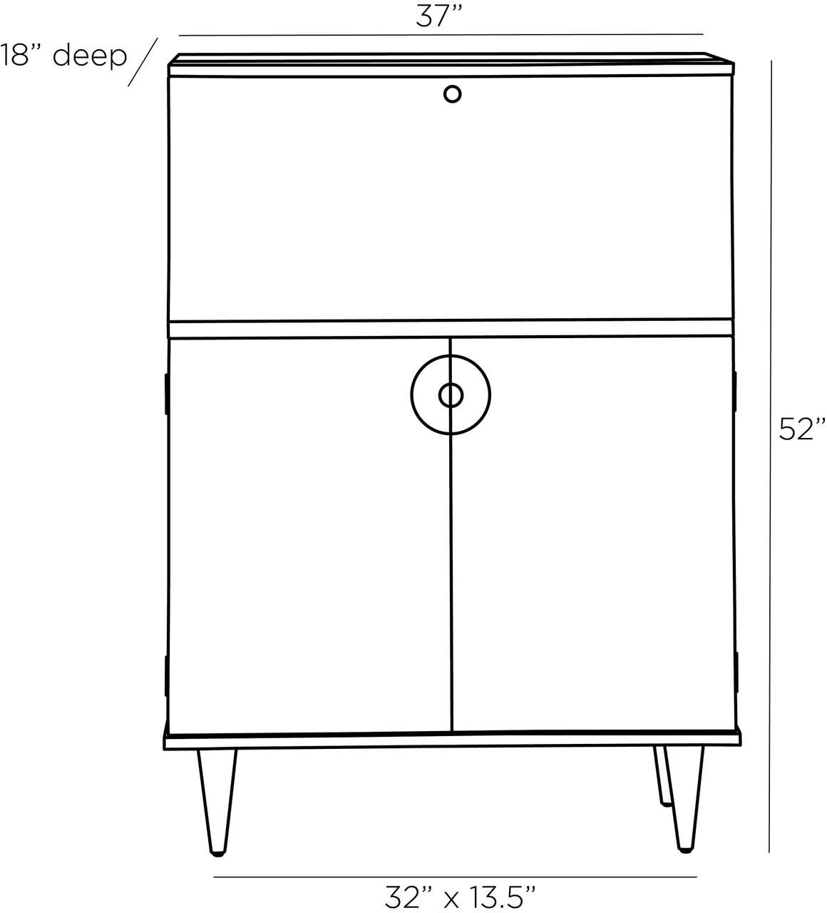 Arteriors Home Manhattan Cocktail Cabinet