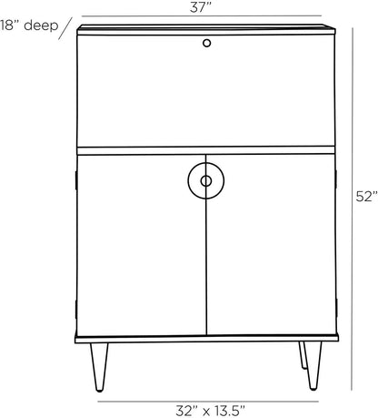 Arteriors Home Manhattan Cocktail Cabinet