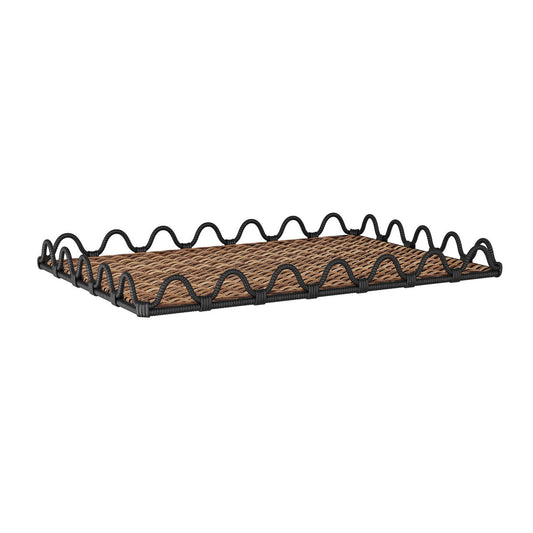 Arteriors Home Mar Tray Black & Natural