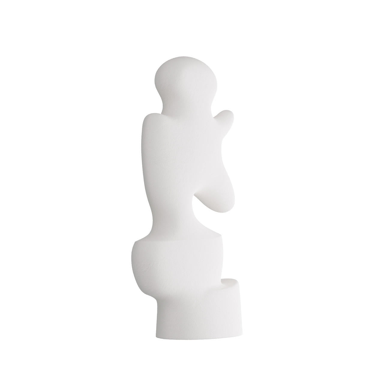 Arteriors Home Mello Sculpture Matte White Plaster