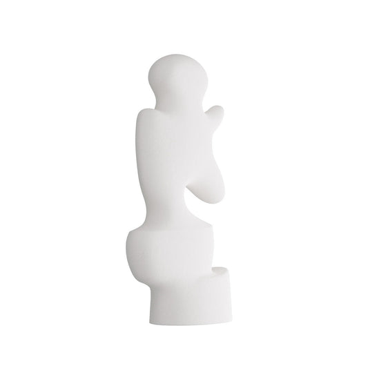 Arteriors Home Mello Sculpture Matte White Plaster