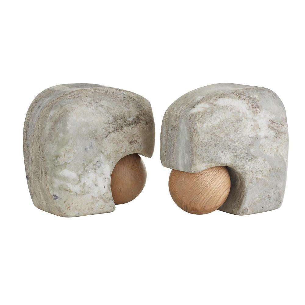 Arteriors Home Melt Bookends, Set of 2 Gray, Natural