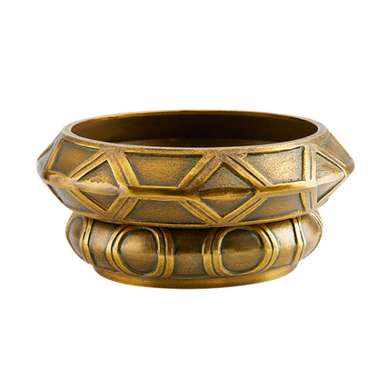 Arteriors Home Millenia Stacked Small Centerpiece, Set of 2 Antique Brass