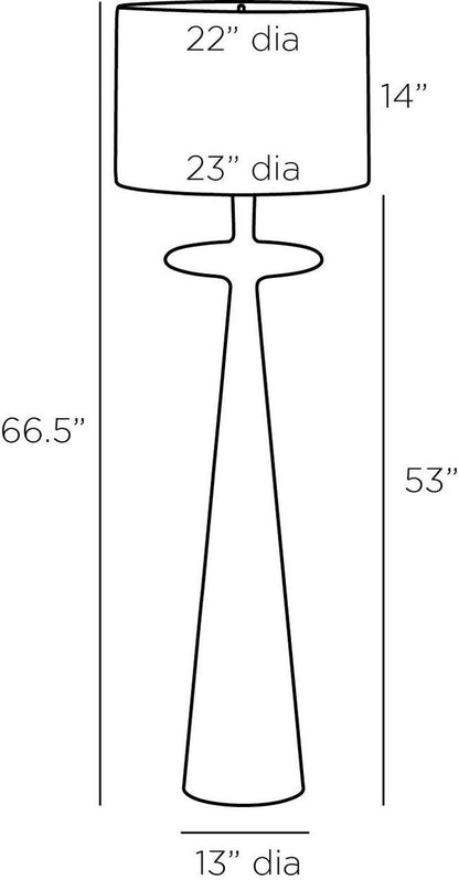 Putney Floor Lamp Antique Brass