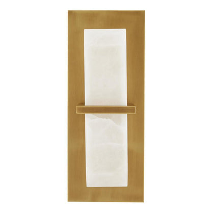 Arteriors Home Redmond Wall Sconce, 2-Light, LED, Antique Brass, White, 20"H (49525 3QND0)