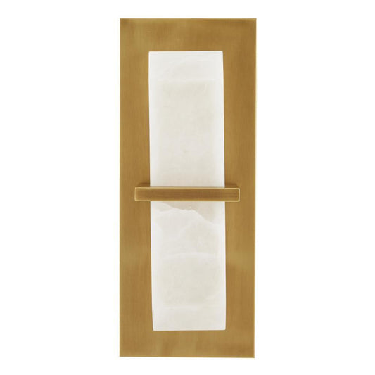 Arteriors Home Redmond Wall Sconce, 2-Light, LED, Antique Brass, White, 20"H (49525 3QND0)