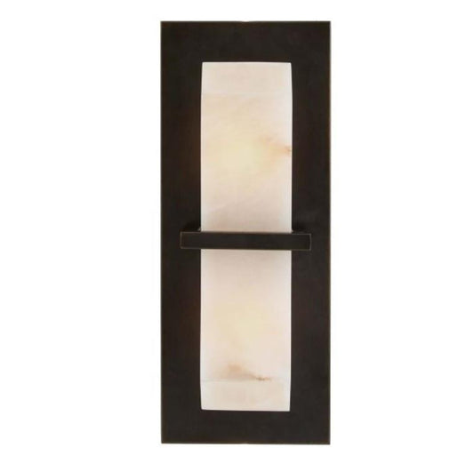 Arteriors Home Redmond Wall Sconce, 2-Light, LED, English Bronze, White, 20"H (49524 3QNCZ)