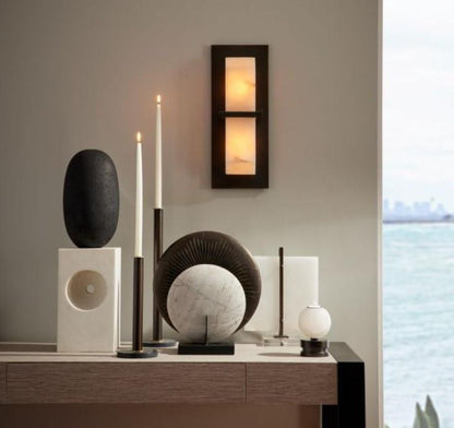Arteriors Home Redmond Wall Sconce, 2-Light, LED, English Bronze, White, 20"H (49524 3QNCZ)