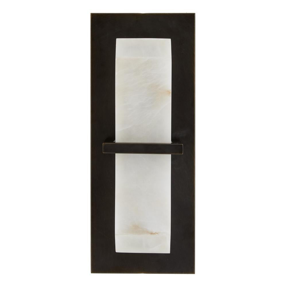 Arteriors Home Redmond Wall Sconce, 2-Light, LED, English Bronze, White, 20"H (49524 3QNCZ)