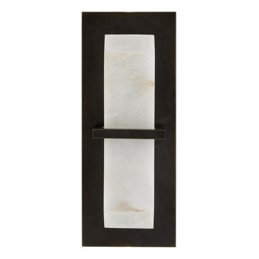 Arteriors Home Redmond Wall Sconce, 2-Light, LED, English Bronze, White, 20"H (49524 3QNCZ)