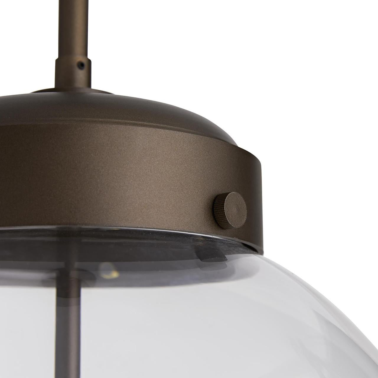 Arteriors Home Reeves Outdoor Pendant, 1-Light, Aged Brass, Clear Glass, 15.5"W (49208 3FR50)