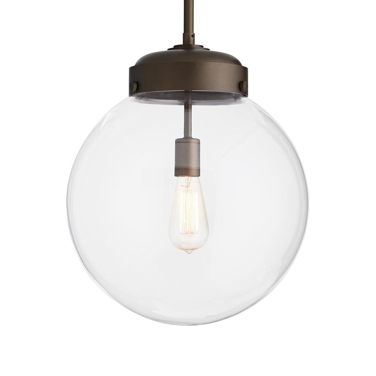 Arteriors Home Reeves Outdoor Pendant, 1-Light, Aged Brass, Clear Glass, 15.5"W (49208 3FR50)