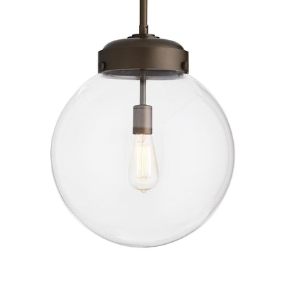 Arteriors Home Reeves Outdoor Pendant, 1-Light, Aged Brass, Clear Glass, 15.5"W (49208 3FR50)