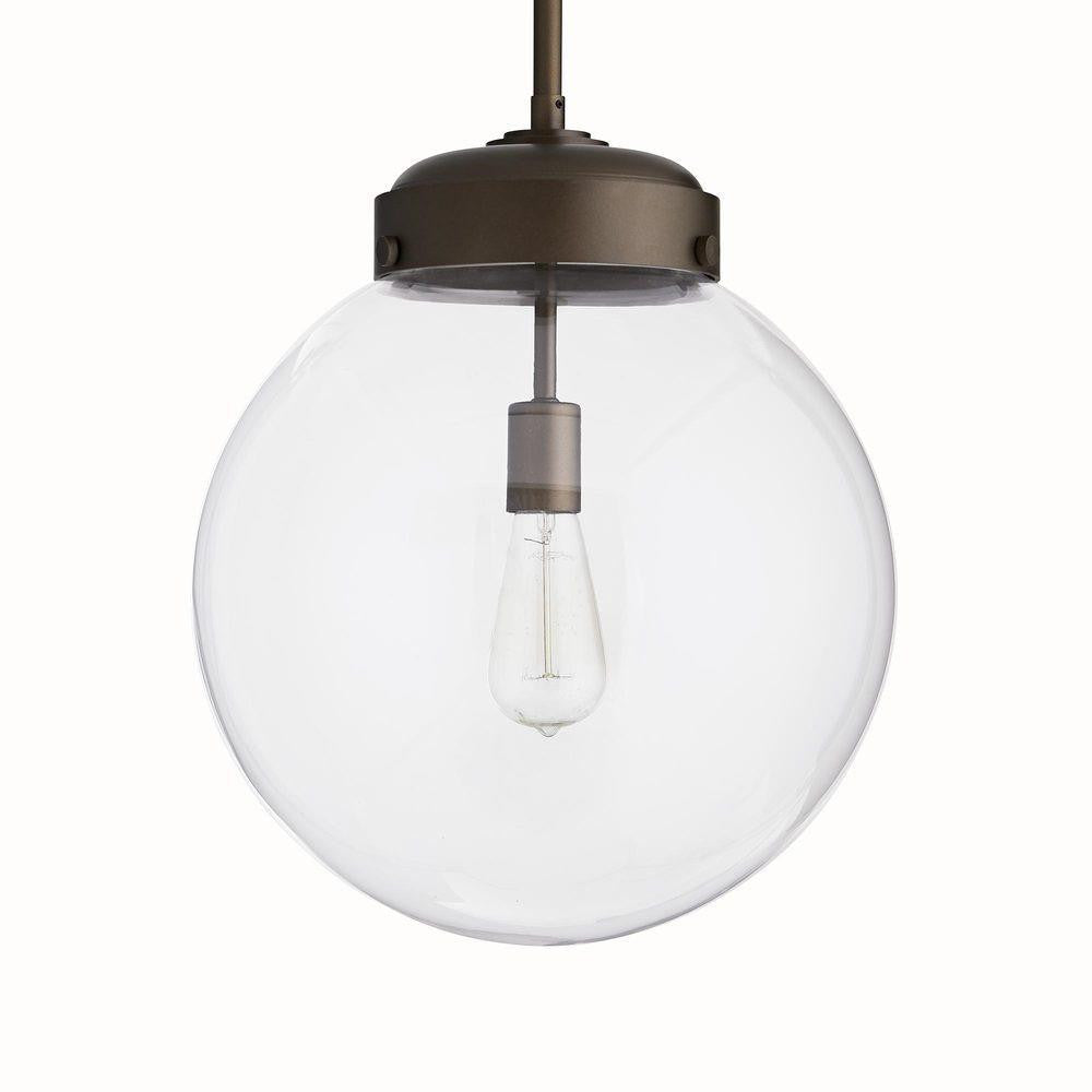 Arteriors Home Reeves Outdoor Pendant, 1-Light, Aged Brass, Clear Glass, 15.5"W (49208 3FR50)