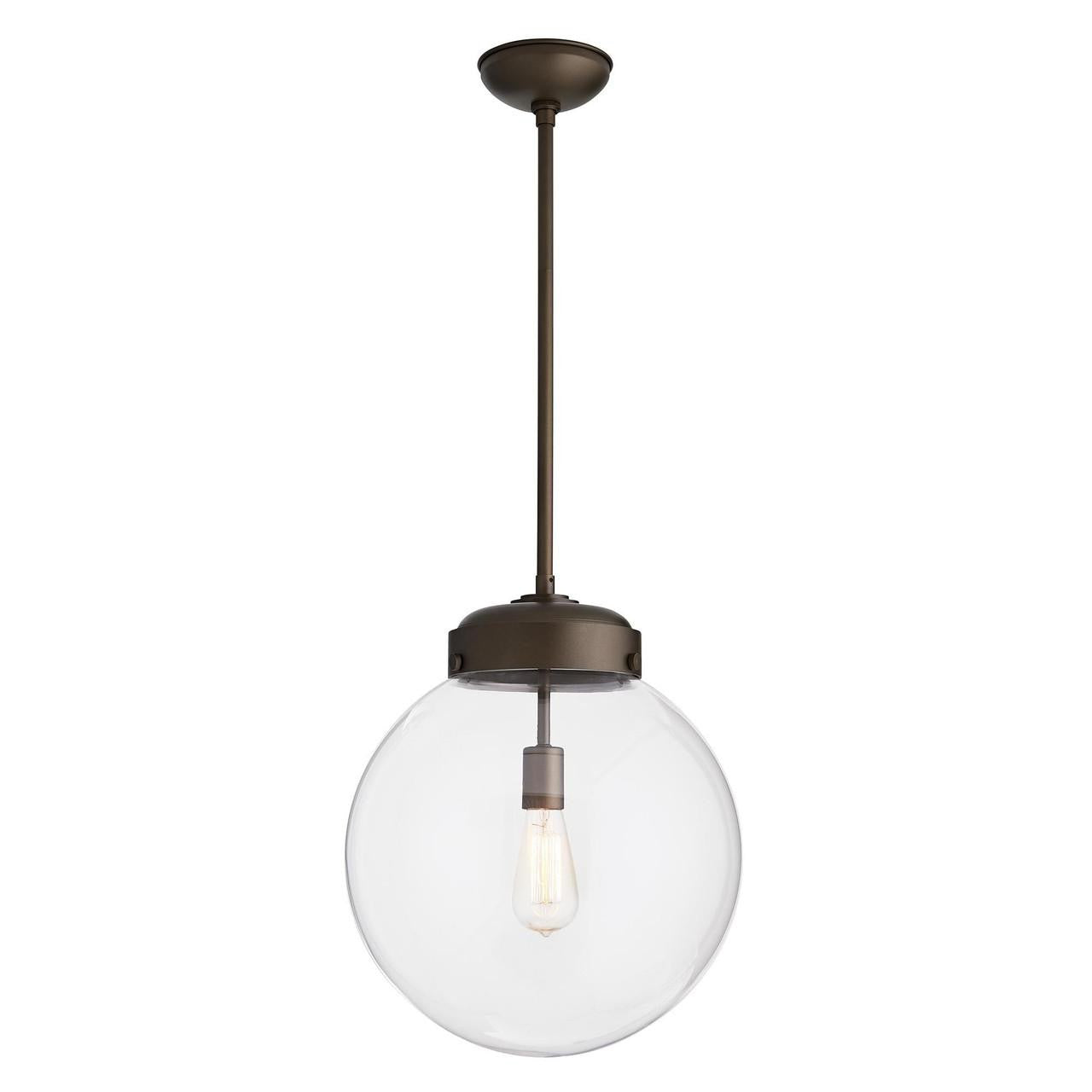 Arteriors Home Reeves Outdoor Pendant, 1-Light, Aged Brass, Clear Glass, 15.5"W (49208 3FR50)