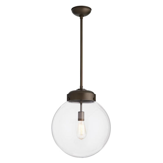 Arteriors Home Reeves Outdoor Pendant, 1-Light, Aged Brass, Clear Glass, 15.5"W (49208 3FR50)