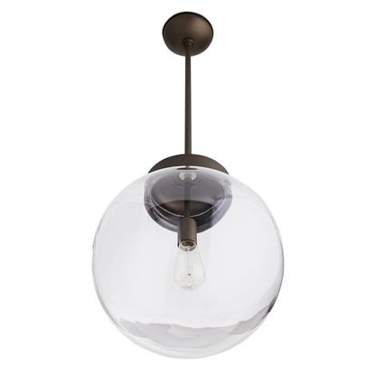 Arteriors Home Reeves Outdoor Pendant, 1-Light, Aged Brass, Clear Glass, 15.5"W (49208 3FR50)
