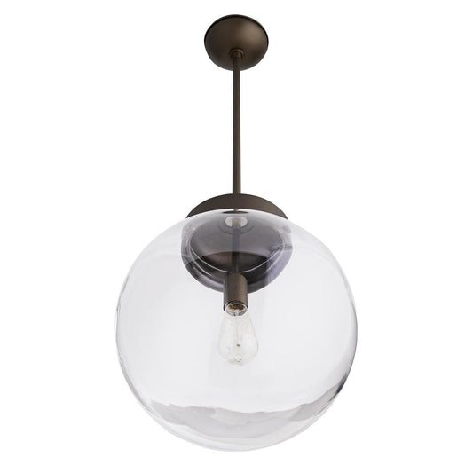 Arteriors Home Reeves Outdoor Pendant, 1-Light, Aged Brass, Clear Glass, 15.5"W (49208 3FR50)