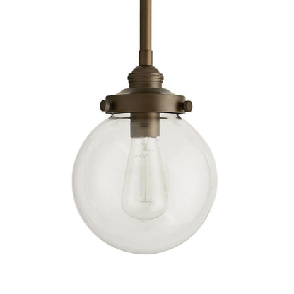 Arteriors Home Reeves Outdoor Pendant, 1-Light, Aged Brass, Clear Glass, 8"W (49211 3FR52)