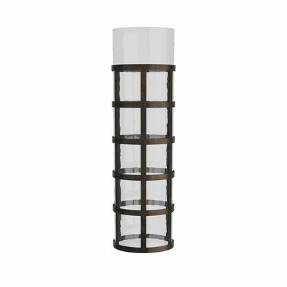 Arteriors Home Rivet Vase Blackened Iron