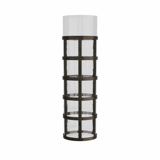 Arteriors Home Rivet Vase Blackened Iron