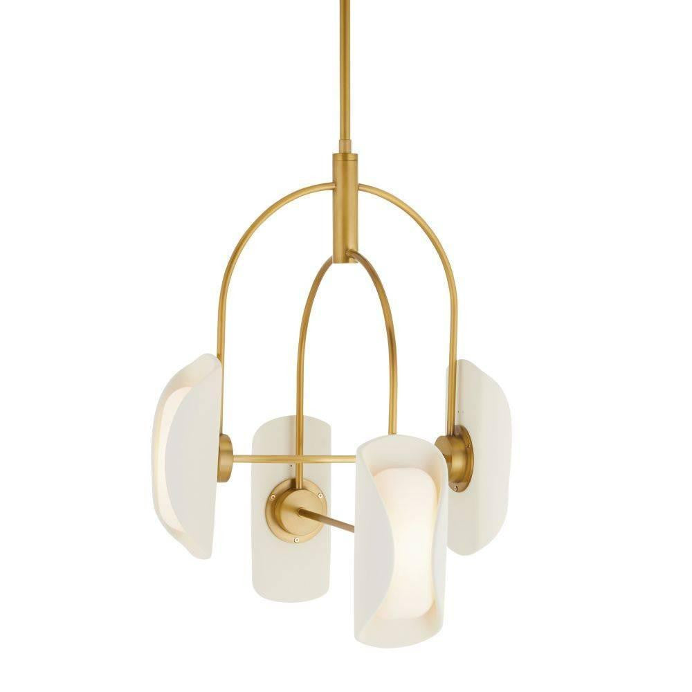 Arteriors Home Roll Chandelier Antique Brass