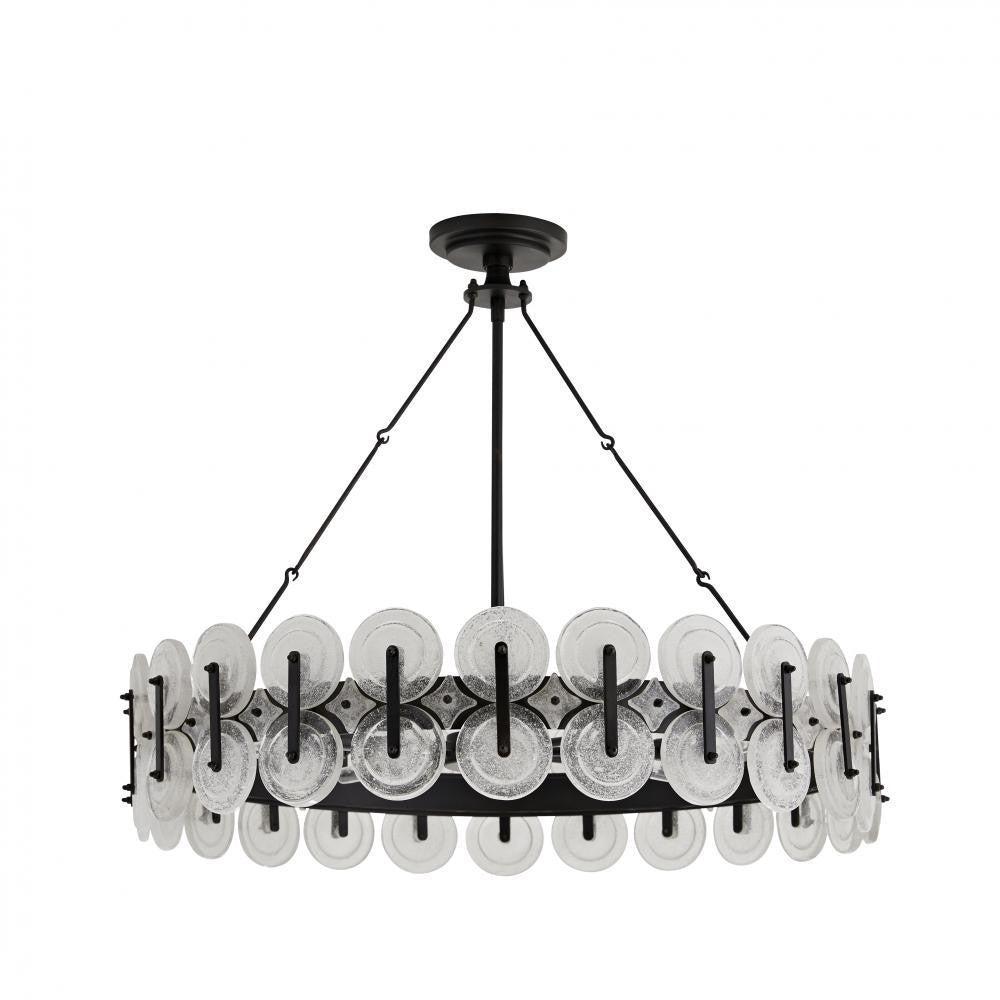 Arteriors Home Rondelle Chandelier Blackened Iron