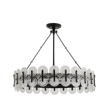 Arteriors Home Rondelle Chandelier Blackened Iron