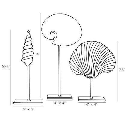 Arteriors Home Shell Sculptures, Set of 3