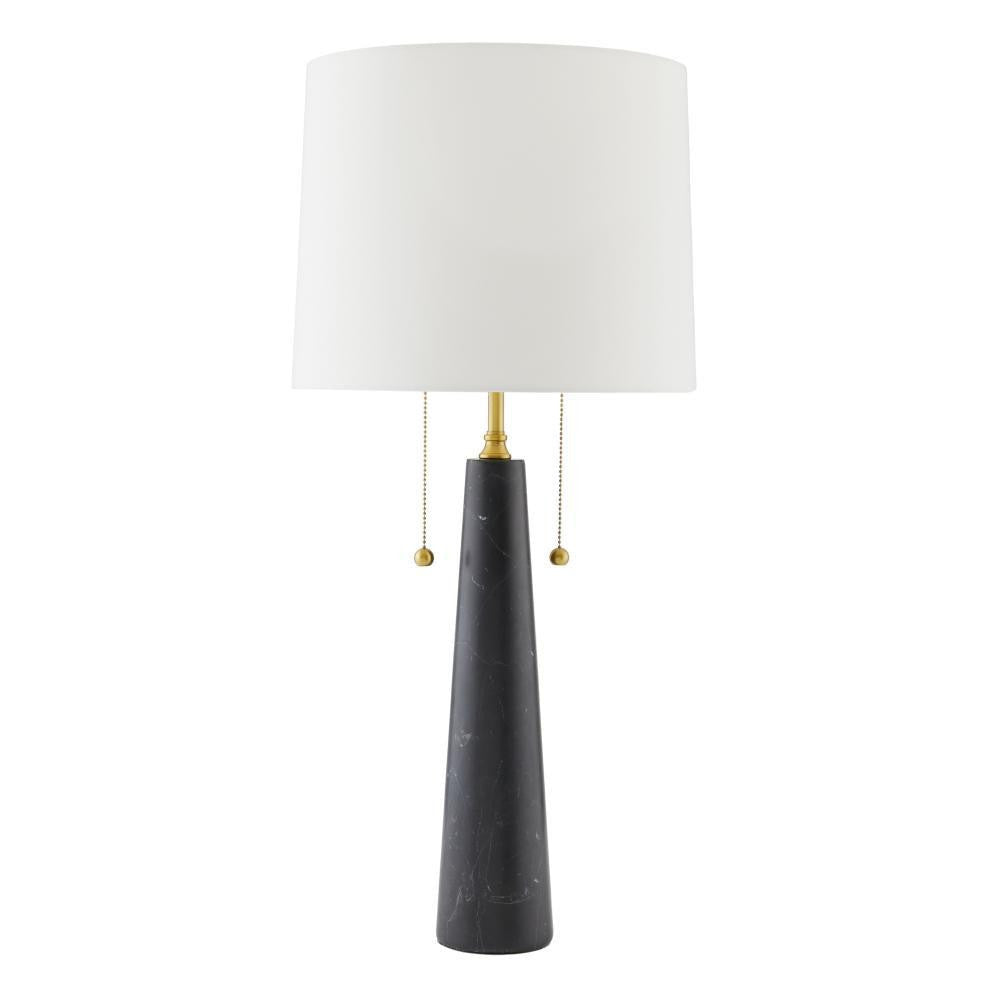 Arteriors Home Sidney Table Lamp Black, Antique Brass, Off-White