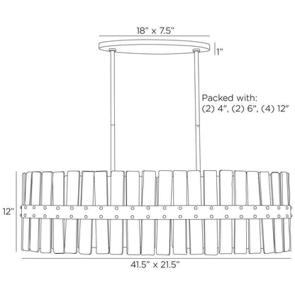Arteriors Home Sinclair Oval Chandelier