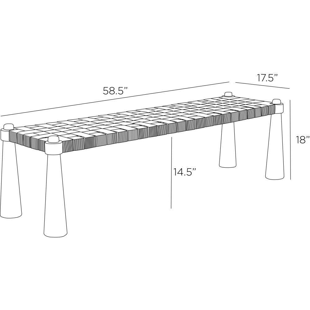 Arteriors Home Solange Bench