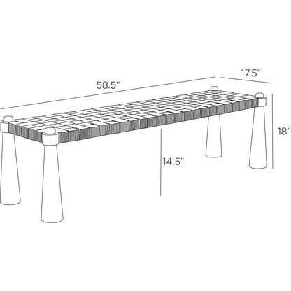 Arteriors Home Solange Bench