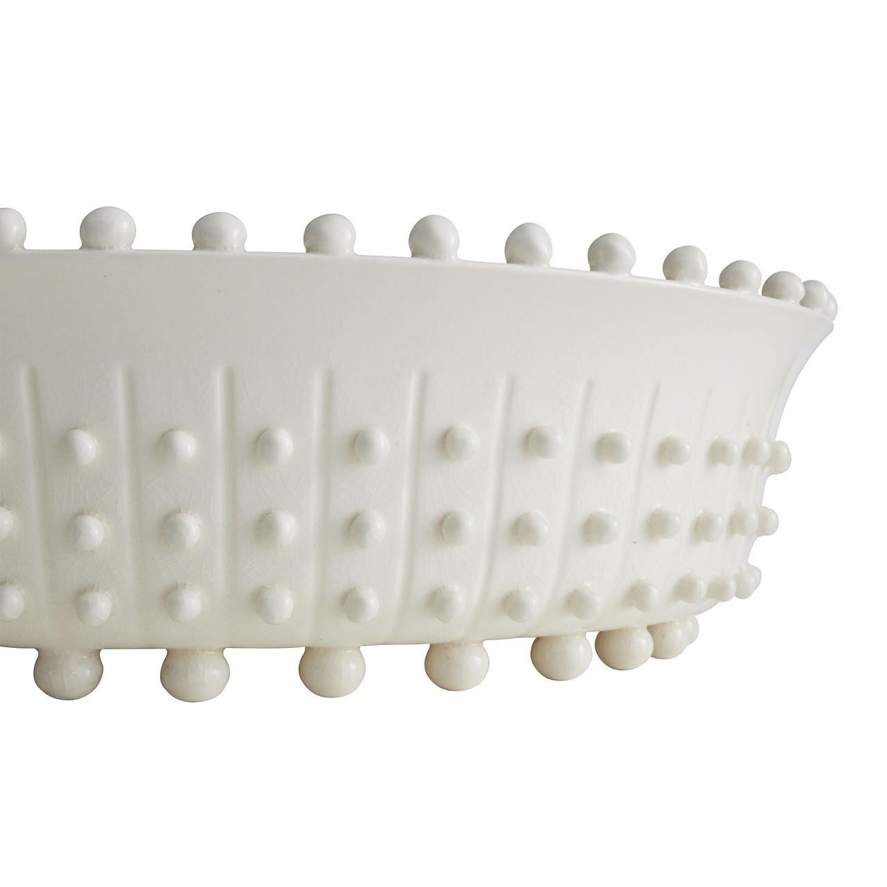 Arteriors Home Spitzy Centerpiece, Ivory, Ceramic, Oval, 16.5"W (DC7008 3MRLD)