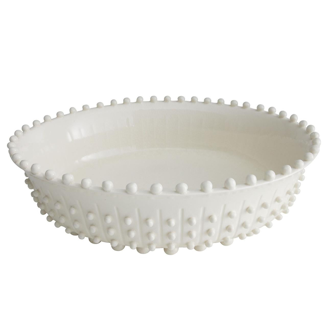 Arteriors Home Spitzy Centerpiece, Ivory, Ceramic, Oval, 16.5"W (DC7008 3MRLD)