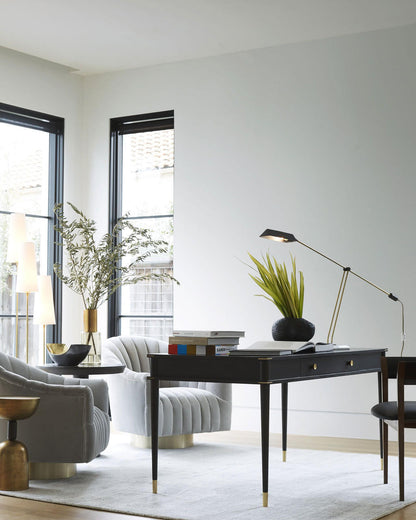 Arteriors Home Springsteen Chair Flint Velvet detail